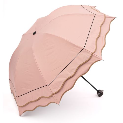 公主的移动城堡 一把公主荷叶边折叠晴雨伞，装下整个夏日的温柔与清爽